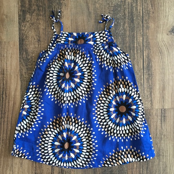 GAP Blue and Brown Patterned Dress or sleeveless tunic top - Picture 1 of 4